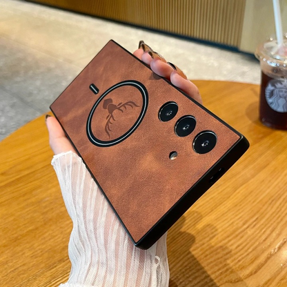 MagSafe Vintage Leather Case For Samsung Phones
