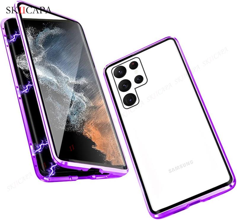 Magnetic Full Body Glass Covers For Samsung Phones