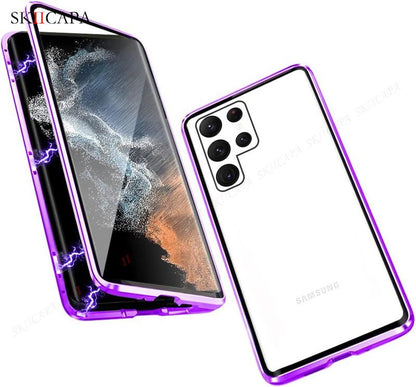 Magnetic Full Body Glass Covers For Samsung Phones