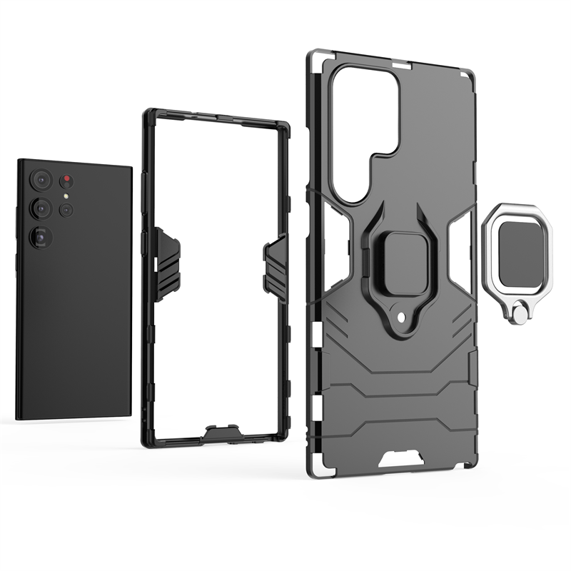Ultimate Protection: Shock Proof Armor Ring Case for Samsung Phones