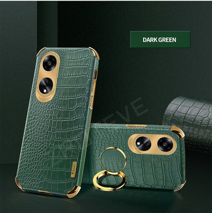 Crocodile Pattern Leather Case For OPPO Phones