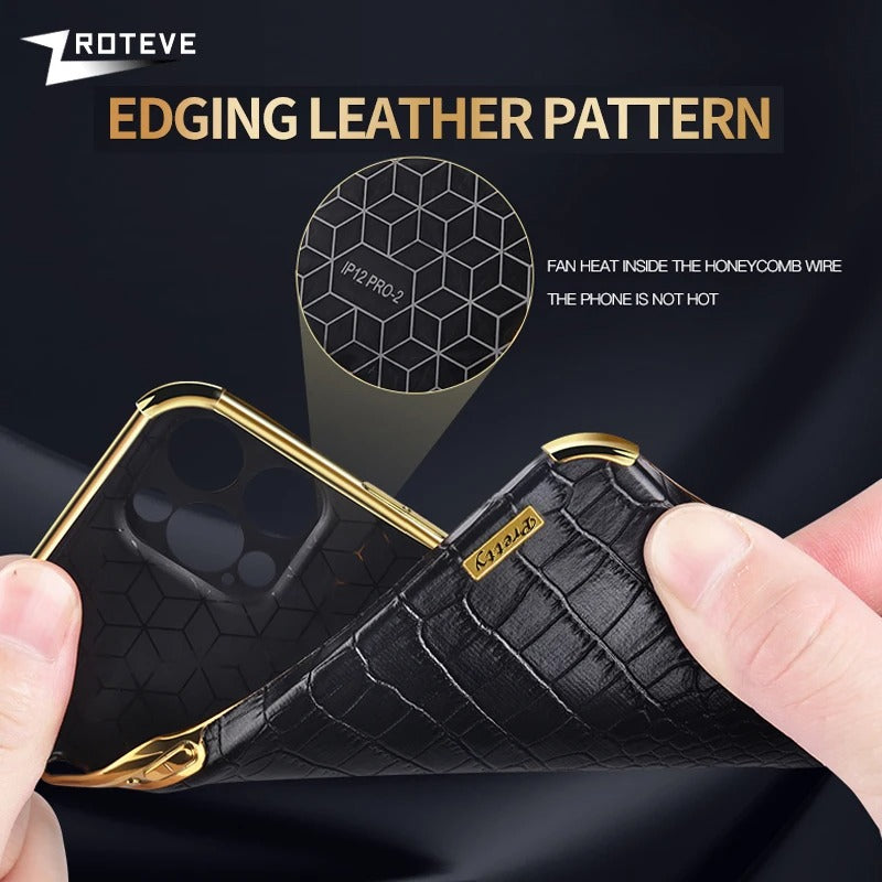Crocodile Pattern Leather Case For VIVO V29 5G